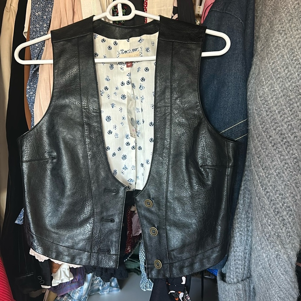 anthropologie Pilcro vegan vest